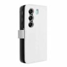 For Tecno Camon 40 Pro 4G / 5G Diamond Texture Leather Phone Case(White) - 3