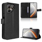 For Tecno Pova 7 4G Diamond Texture Leather Phone Case(Black) - 1