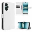 For Tecno Spark Go 2 4G Diamond Texture Leather Phone Case(White) - 1
