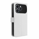 For Tecno Spark 40 4G Diamond Texture Leather Phone Case(White) - 3