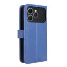 For Tecno Spark 40 4G Diamond Texture Leather Phone Case(Blue) - 3