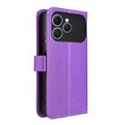 For Tecno Spark 40 4G Diamond Texture Leather Phone Case(Purple) - 3