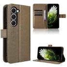 For Tecno Spark 40 Pro 4G Diamond Texture Leather Phone Case(Brown) - 1