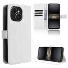 For Tecno Spark 40C Diamond Texture Leather Phone Case(White) - 1