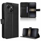 For Tecno Spark 40C Diamond Texture Leather Phone Case(Black) - 1