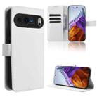 For Google Pixel 9 Pro Diamond Texture Leather Phone Case(White) - 1