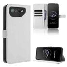 For ASUS ROG Phone 7 Diamond Texture Leather Phone Case(White) - 1