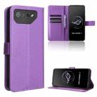 For Asus ROG Phone 7 Diamond Texture Leather Phone Case(Purple) - 1