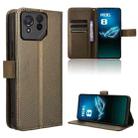 For ASUS ROG Phone 8 Pro Diamond Texture Leather Phone Case(Brown) - 1