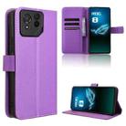For ASUS ROG Phone 8 Pro Diamond Texture Leather Phone Case(Purple) - 1