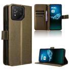 For ASUS ROG Phone 8 Diamond Texture Leather Phone Case(Brown) - 1