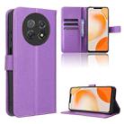 For Huawei Enjoy 60X Diamond Texture Leather Phone Case(Purple) - 1