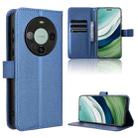 For Huawei Mate 60 5G Diamond Texture Leather Phone Case(Blue) - 1