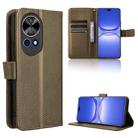 For Huawei nova 12 Diamond Texture Leather Phone Case(Brown) - 1