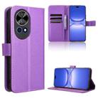 For Huawei nova 12 Diamond Texture Leather Phone Case(Purple) - 1