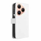 For Huawei Pura 80 5G Diamond Texture Leather Phone Case(White) - 3