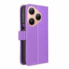 For Huawei Pura 80 5G Diamond Texture Leather Phone Case(Purple) - 3