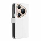 For Huawei Pura 80 Ultra 5G Diamond Texture Leather Phone Case(White) - 3