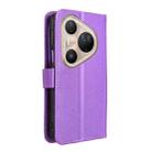 For Huawei Pura 80 Ultra 5G Diamond Texture Leather Phone Case(Purple) - 3