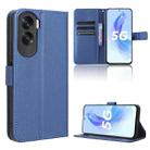 For Honor X50i Diamond Texture Leather Phone Case(Blue) - 1