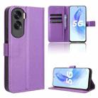 For Honor X50i Diamond Texture Leather Phone Case(Purple) - 1