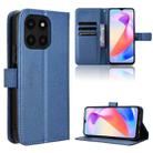 For Honor X6a 4G Diamond Texture Leather Phone Case(Blue) - 1