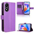 For Honor X5 Plus Diamond Texture Leather Phone Case(Purple) - 1