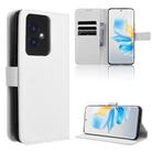 For Honor 100 5G Diamond Texture Leather Phone Case(White) - 1