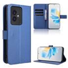 For Honor 100 5G Diamond Texture Leather Phone Case(Blue) - 1