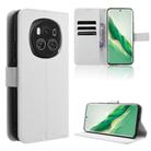 For Honor Magic6 5G Diamond Texture Leather Phone Case(White) - 1