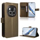 For Honor Magic6 Pro Diamond Texture Leather Phone Case(Brown) - 1