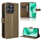 For Honor X8b 4G Diamond Texture Leather Phone Case(Brown) - 1