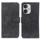 For Xiaomi Redmi 13C KHAZNEH Retro Texture Flip Leather Phone Case(Black) - 1