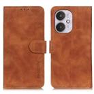 For Xiaomi Redmi 13C KHAZNEH Retro Texture Flip Leather Phone Case(Brown) - 1