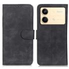 For Xiaomi Redmi Note 13R Pro KHAZNEH Retro Texture Flip Leather Phone Case(Black) - 1