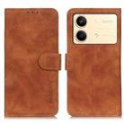 For Xiaomi Redmi Note 13R Pro KHAZNEH Retro Texture Flip Leather Phone Case(Brown) - 1