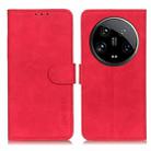 For Xiaomi 14 Ultra KHAZNEH Retro Texture Flip Leather Phone Case(Red) - 1