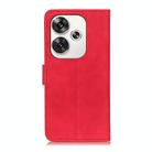 For Xiaomi Poco F6 / Redmi Turbo 3 KHAZNEH Retro Texture Flip Leather Phone Case(Red) - 3