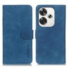For Xiaomi Poco F6 / Redmi Turbo 3 KHAZNEH Retro Texture Flip Leather Phone Case(Blue) - 1