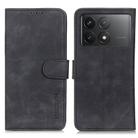 For Xiaomi Poco F6 Pro KHAZNEH Retro Texture Flip Leather Phone Case(Black) - 1