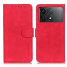 For Xiaomi Poco F6 Pro KHAZNEH Retro Texture Flip Leather Phone Case(Red) - 1