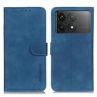 For Xiaomi Poco F6 Pro KHAZNEH Retro Texture Flip Leather Phone Case(Blue) - 1