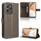 For Oukitel C32 Diamond Texture Leather Phone Case(Brown) - 1