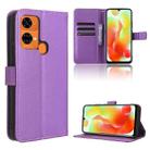 For Oukitel C33 Diamond Texture Leather Phone Case(Purple) - 1