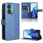 For Oukitel C35 / C36 Diamond Texture Leather Phone Case(Blue) - 1