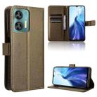 For Oukitel C35 / C36 Diamond Texture Leather Phone Case(Brown) - 1