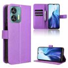 For Oukitel C35 / C36 Diamond Texture Leather Phone Case(Purple) - 1