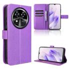 For Oukitel C37 Diamond Texture Leather Phone Case(Purple) - 1