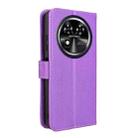 For Oukitel C37 Diamond Texture Leather Phone Case(Purple) - 3