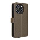 For Oukitel C50 Diamond Texture Leather Phone Case(Brown) - 3